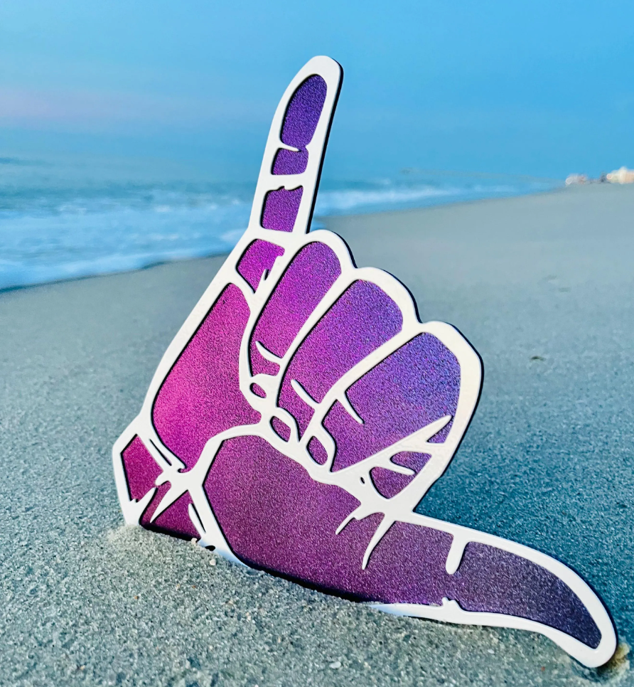 Shaka Sign Hang Loose Hand Symbol Surf Decor Coastal Wall Art Beach Vibes Wave Ocean Decor Perfect for Surfboards Nautical Spaces